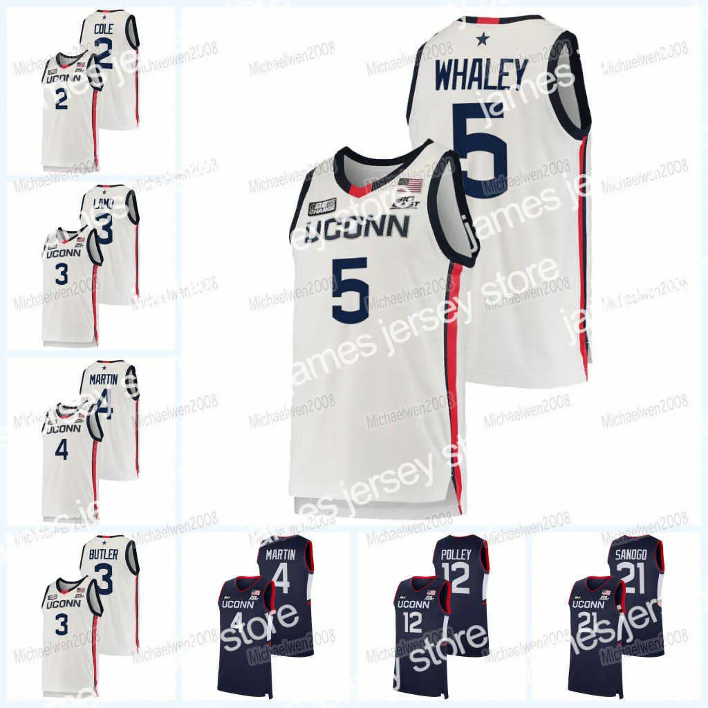 Баскетбол в колледже носит Uconn Huskies 2021-22 BLM BLM College Basketball Jersey Андре Джексон Рэй Аллен Руди Гей Адама Саного Кемба Уокер Бен Гордон Джереми Лэмб Кэрон