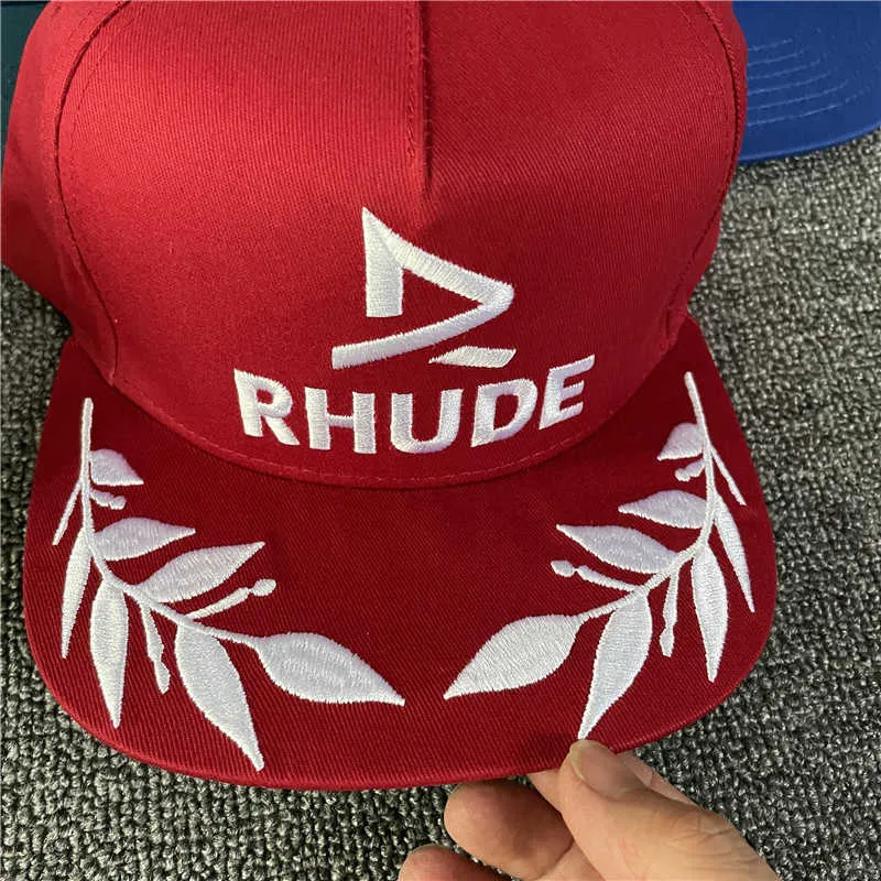 Embroidery RHUDE Baseball Cap Men Women Rhude Sun Hat Sunscreen Outdoor Adjustable QY13