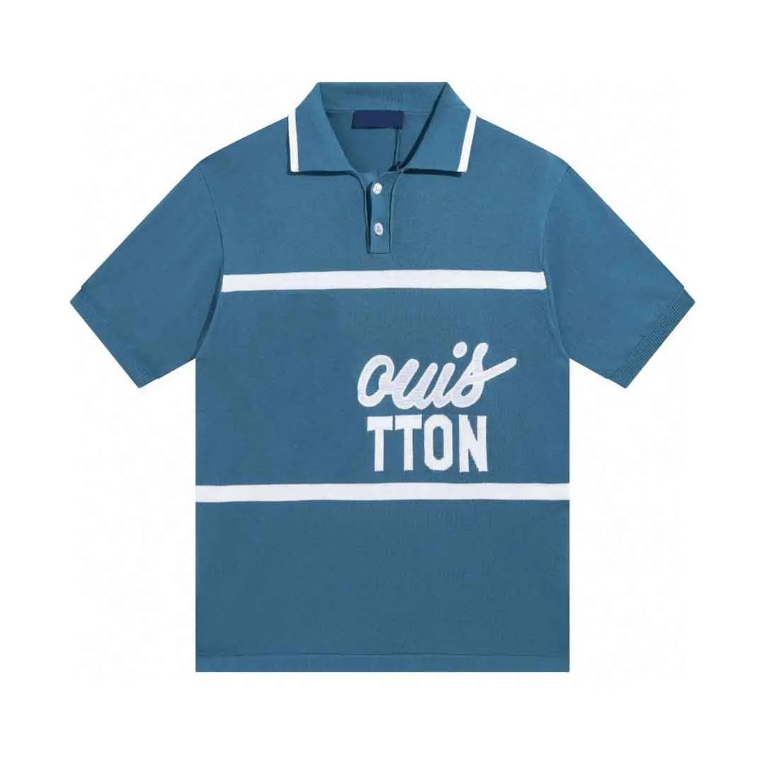 T-shirts pour hommes Polos Col rond brodé et imprimé style polaire vêtements d'été avec street pur coton htu2