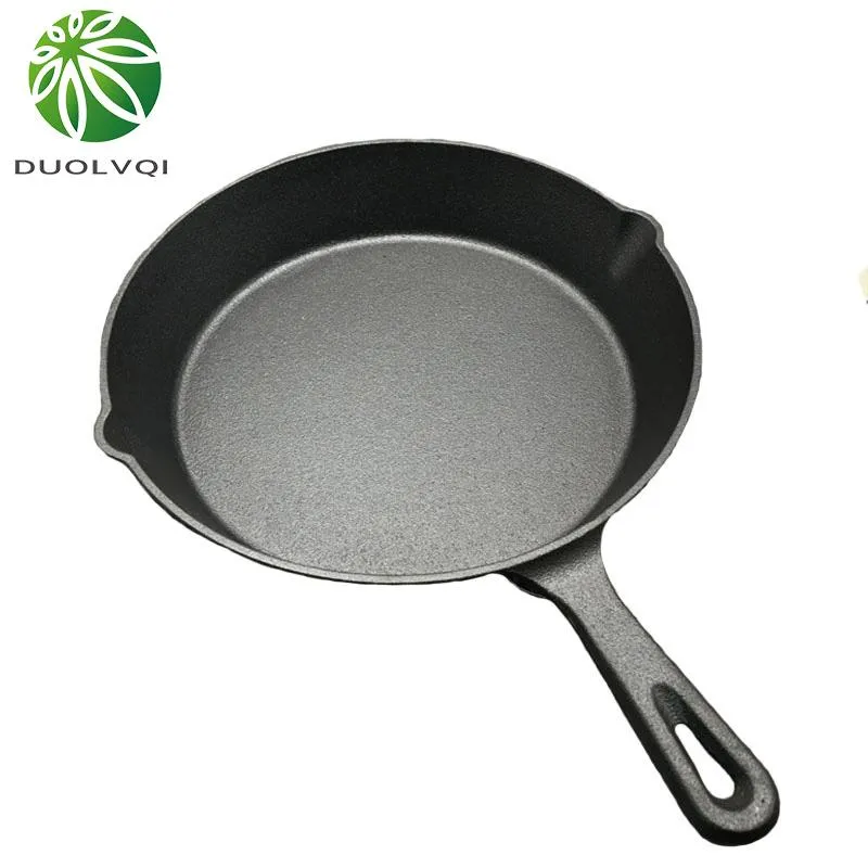 Pans Duolvqi Black Mini не липкий литкий железный канс Слор Слор Слор -кастрюля с помощью кастрюля.