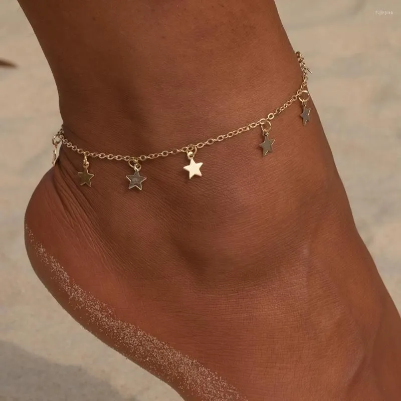 Неклеты моды звезда подвеска для ног ног летняя йога пляж пляж шарм из городского стиля украшения ювелирных изделий
