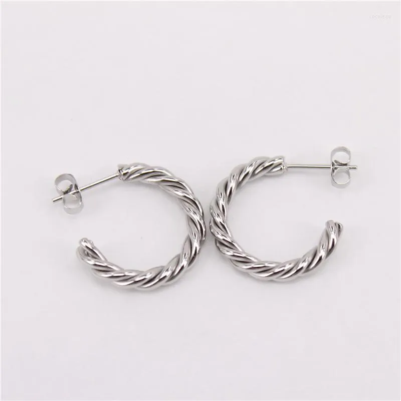 Boucles d'oreilles créoles classiques confortables à porter 20mm-30mm 4g-6.3g vendre comme 1 vente au détail 6 options de vente en gros pour femmes deux couleurs LH1034