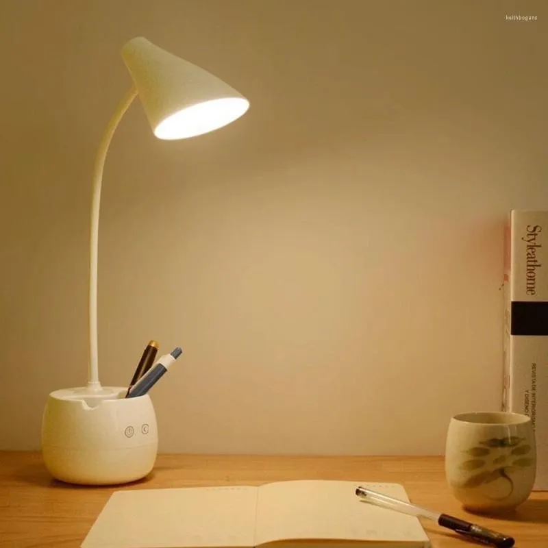 2023 LED Desk Lamp With Touch Switch, USB Rechargeable Battery, Built In Battery For Office
