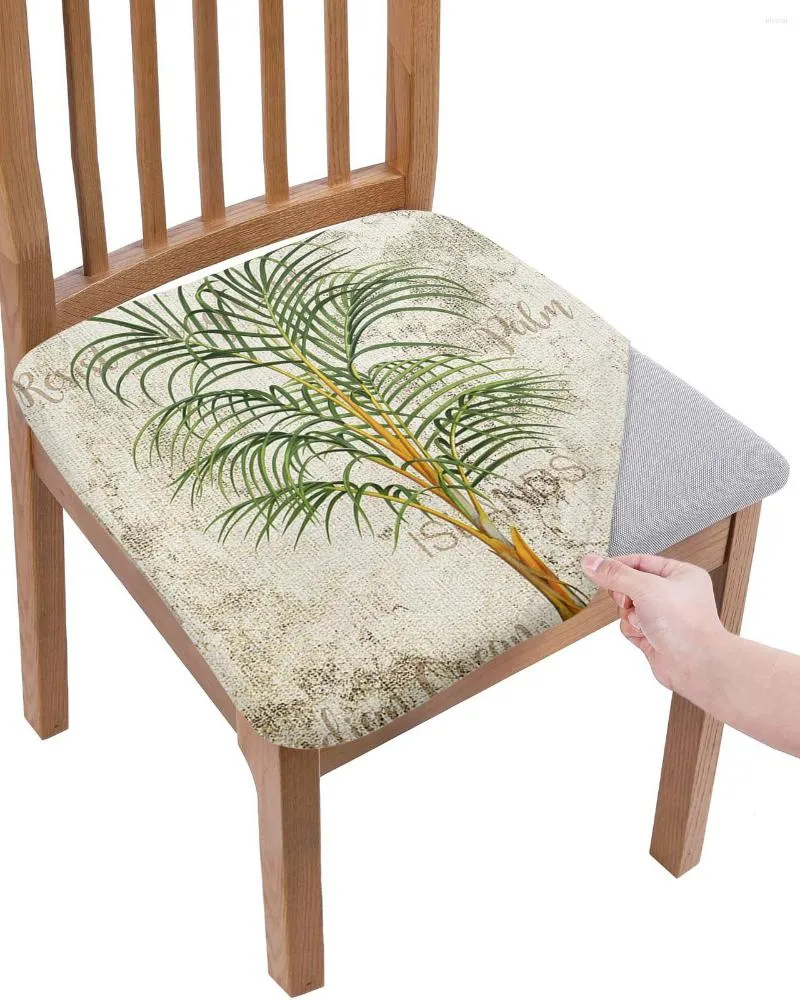 Housses de chaise Vintage plante tropicale palmier siège coussin extensible salle à manger couverture housses pour la maison El Banquet salon