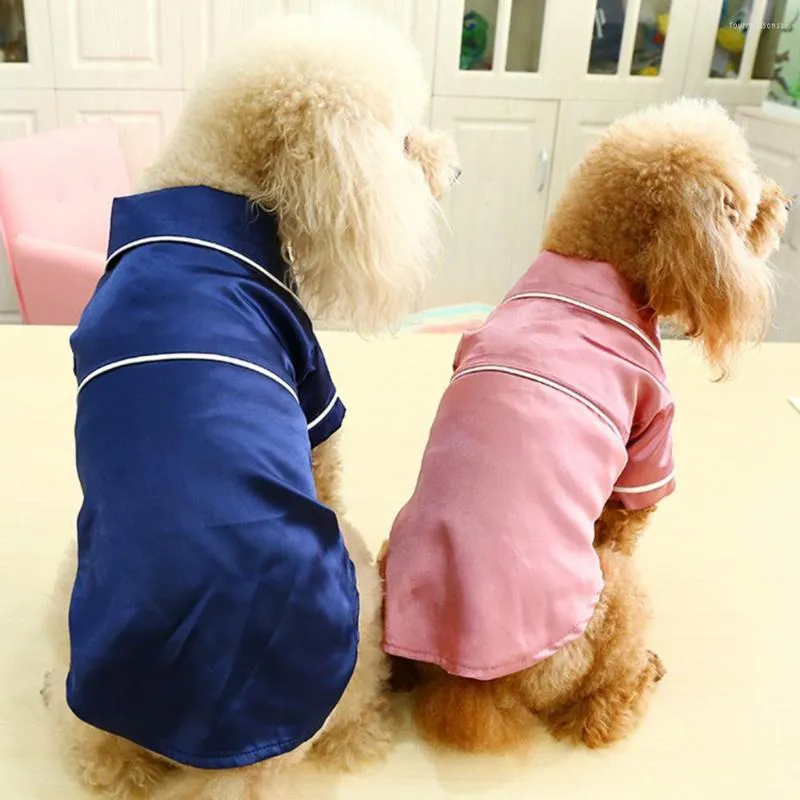 Abbigliamento per cani Gatti Costume Pet Tinta unita Pigiama Abbigliamento Homewear di lusso Cuccioli di orsacchiotto