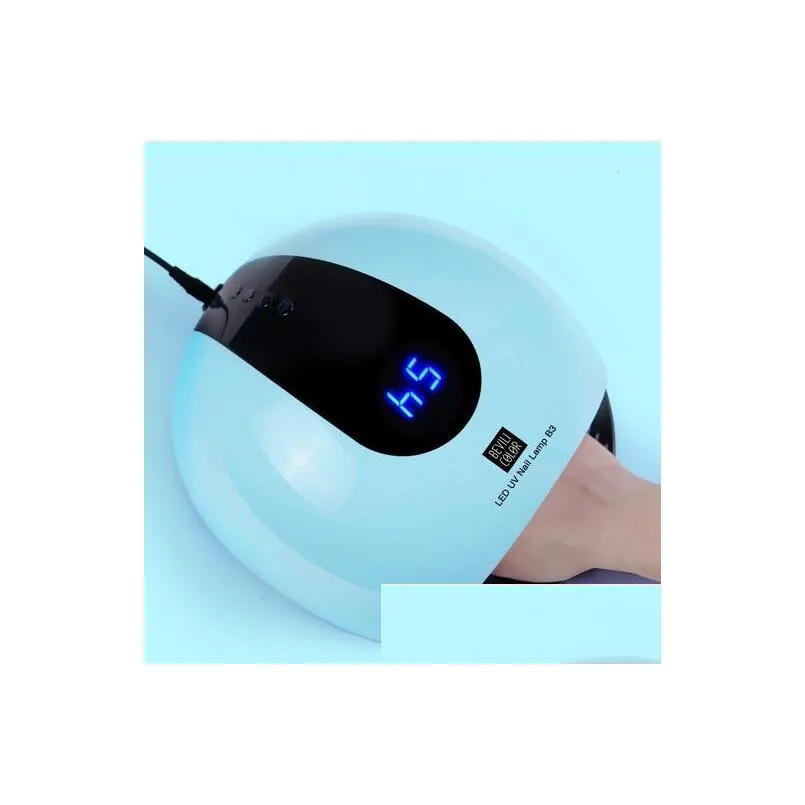 Secadores de uñas 80W Lámpara UV Gel LED Secador de alta potencia Sensor Luz solar Arte Herramientas de manicura Drop Entrega 202 Dhnjl