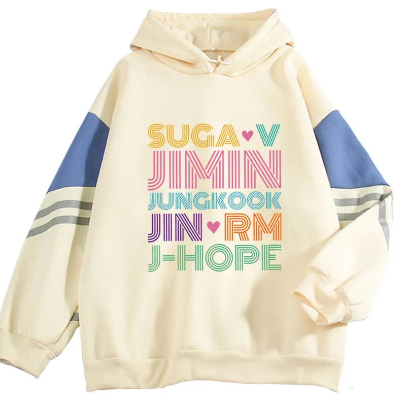 Sweats à capuche pour femmes Jimin Jung Kook Jhope Jin Suga V RM Menwomen Fashion Kpop Corloge de sweat à sweat 230113