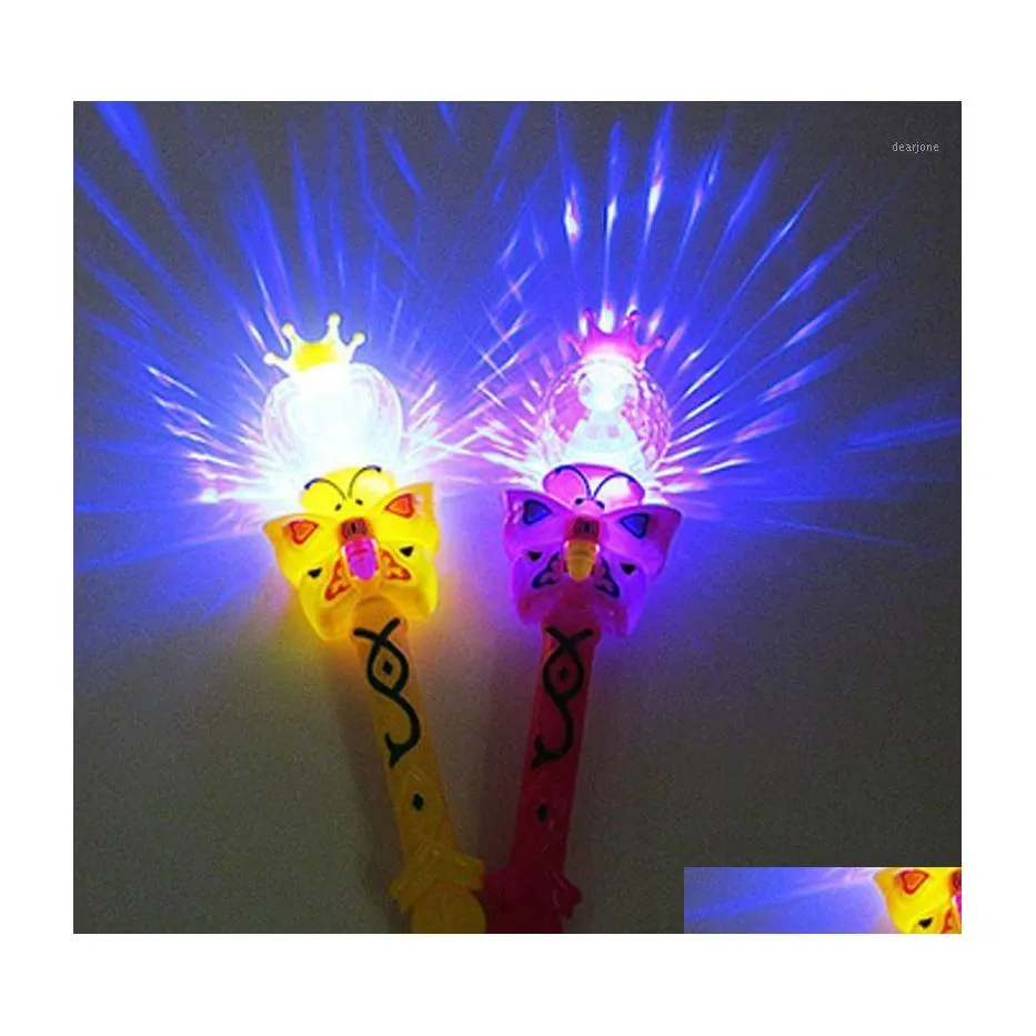 Party Favor Hurtowa nowość Dzieci Światło miganie księżniczki Magic Magic Wand Sticks Girl