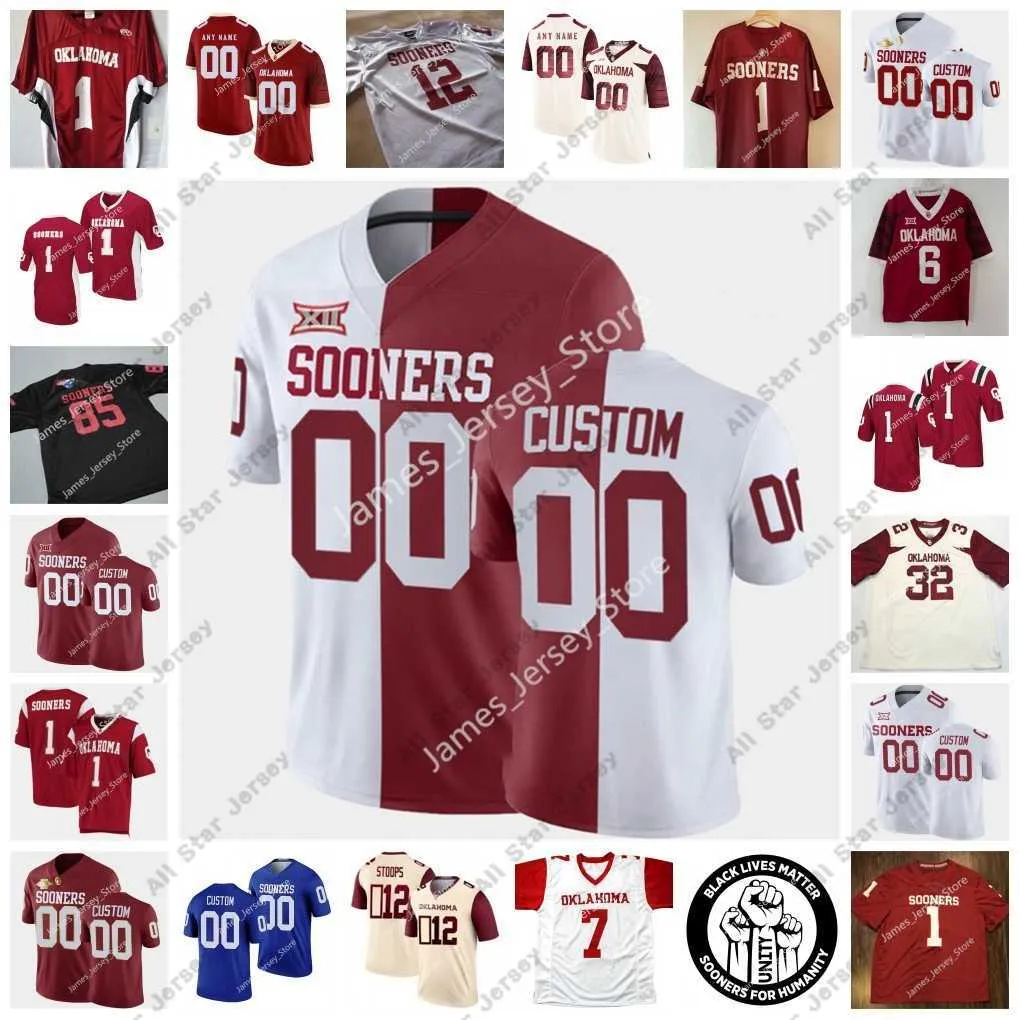 American College Football Wear American College Football Wear NCAA Oklahoma OU College Sydd Football Jersey 19 Caleb Kelly 0 Eric Grey Michael Woods II Kennedy B