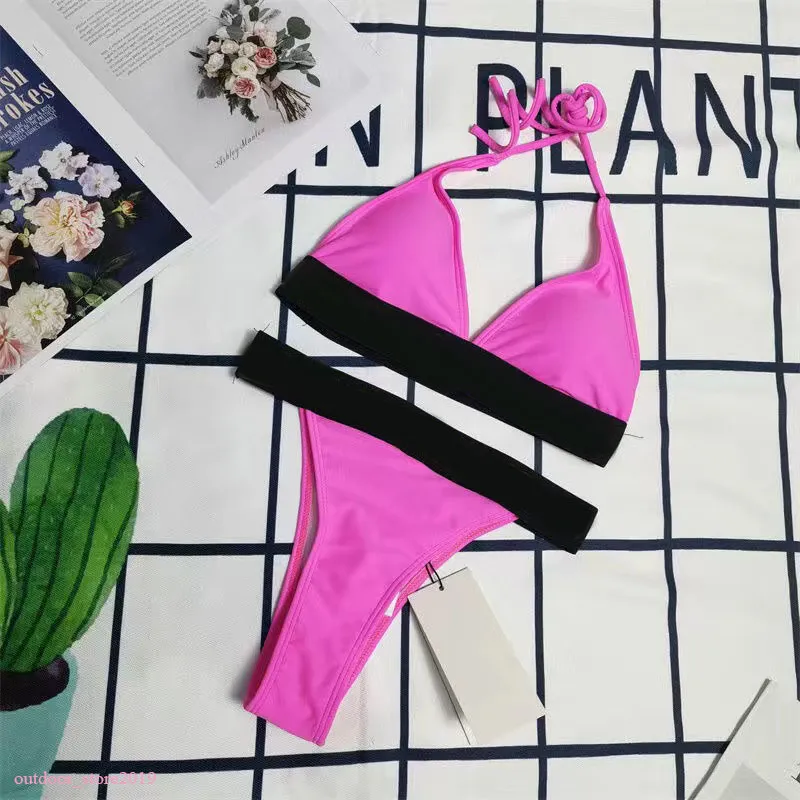 I reggiseni del costume da bagno della primavera estate del bikini italiano impostano il nuovo costume da bagno da donna con doppia stampa di alta moda