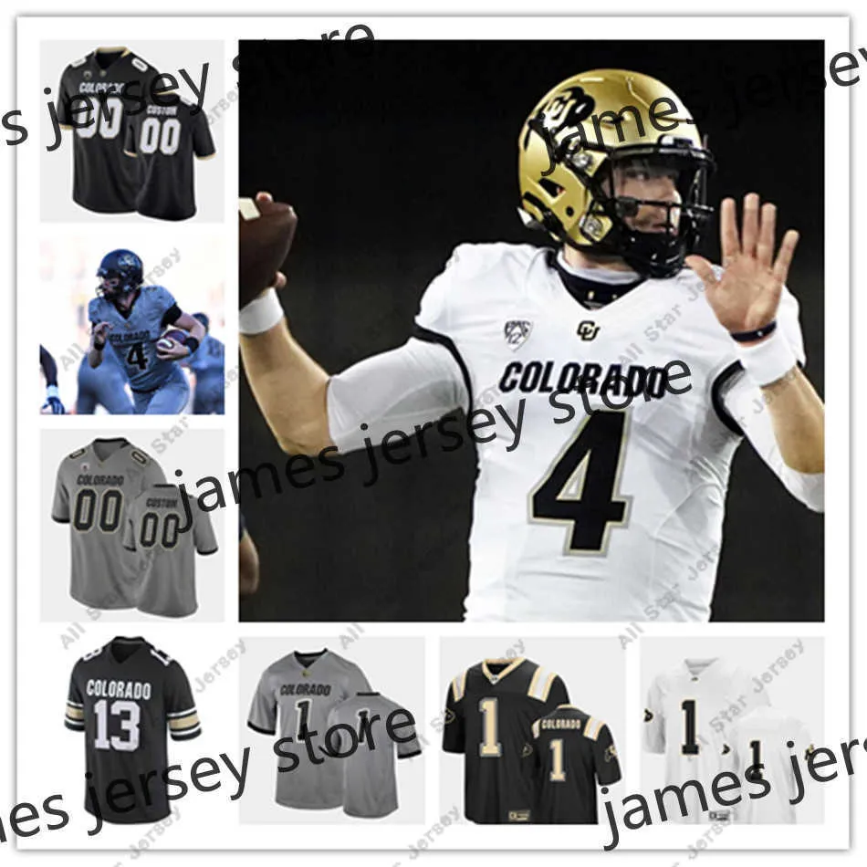 American College Football Wear 2022 NCAA Custom Colorado Buffaloes Football Jersey 99 Jalen Sami 53 Nate Landman 6 Paul Richardson 3 Derrion Rakestraw 6 Alec Pell 16 M