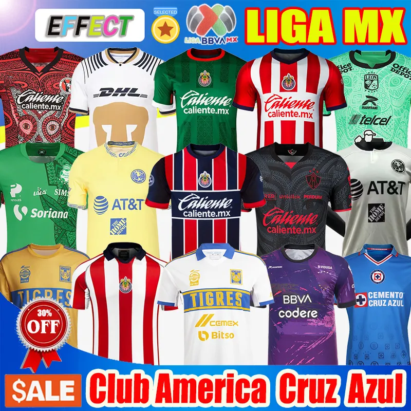 22 23 Club America Soccer Jerseys 2022 2023 Atlas FC Naul Tigres Third Chivas Guadalajara 20 Anos Xolos Tijuana Cruz Azul Special Unam Leon Camisas de Futebol koszule
