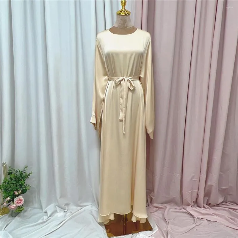 Roupas étnicas abaya mulheres sólidas islâmicas robe muçulmano femme musulmane kaftan abayas vestido ramadan hijab abayat vestidos de noite