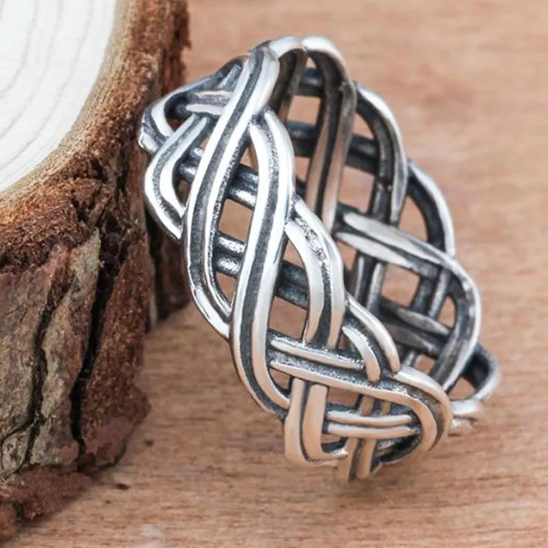 Bohemian Silver Infinity Cross Cross Celtic Knot Band Ring Ring Women noivado Ring Band Gifts
