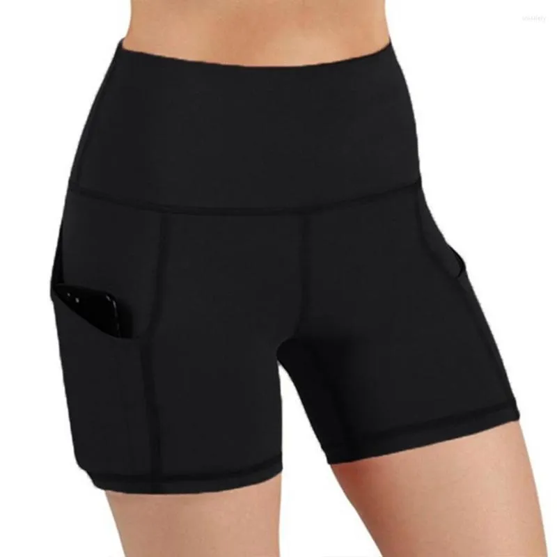 Kvinnors shorts Elastisk midja sommaren Regular Women Sporty Solid Polyester Moisture Wicking