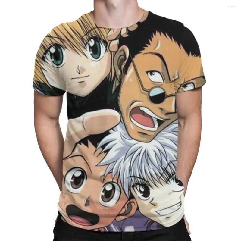 Мужские рубашки T 2023 Cartoon Hunterxhunter 3D Print Casual Boys O-образное с коротким рукавом Hip Hop с коротким рукава