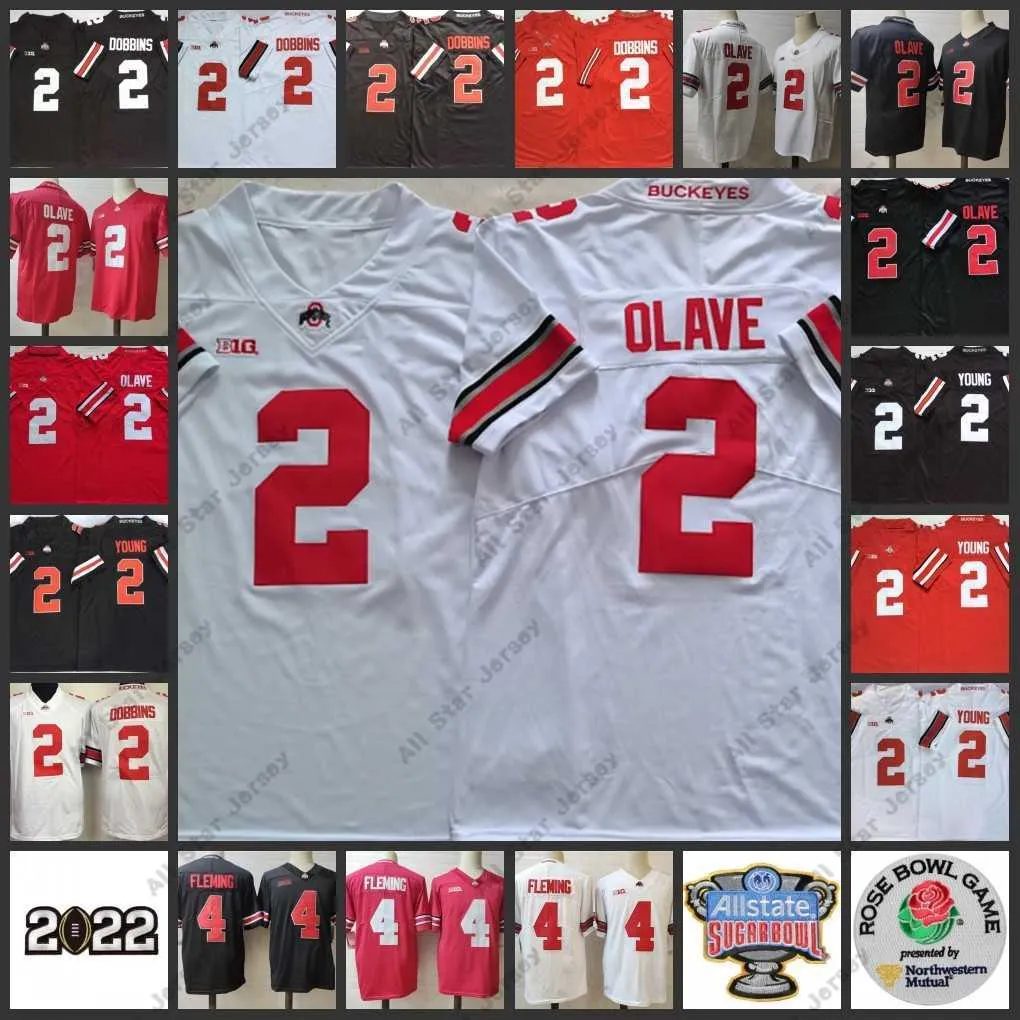 American College Football Wear 2022 NCAA OSU Ohio State Buckeyes Stitched Football Jersey 2 J. K. Dobbins Jerseys 2 Chris Olave 2 Chase Young 4 Julian Fleming