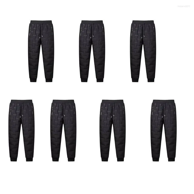 Men's Pants Cold Winter Thermal Warming Trousers With Pockets Thickened Polyester Warm Comfortable Accessory For Activity