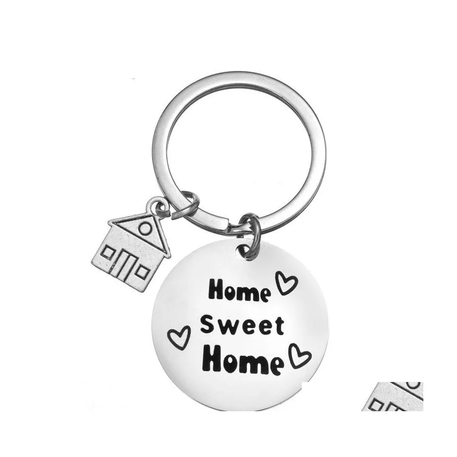Party Favor 2021 Family Key Chain Home Sweet European And American Style Pendant Manufacturer Direct Sales Wholesale Drop Delivery G Dhozg
