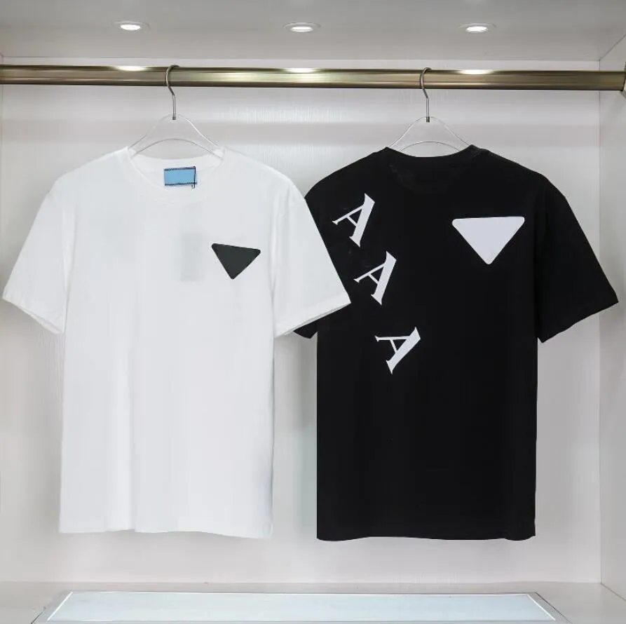 Camiseta casual branca preta para homens camisetas mulheres com cartas de verão masculino mulher designer camiseta de manga curta de mangas curtas