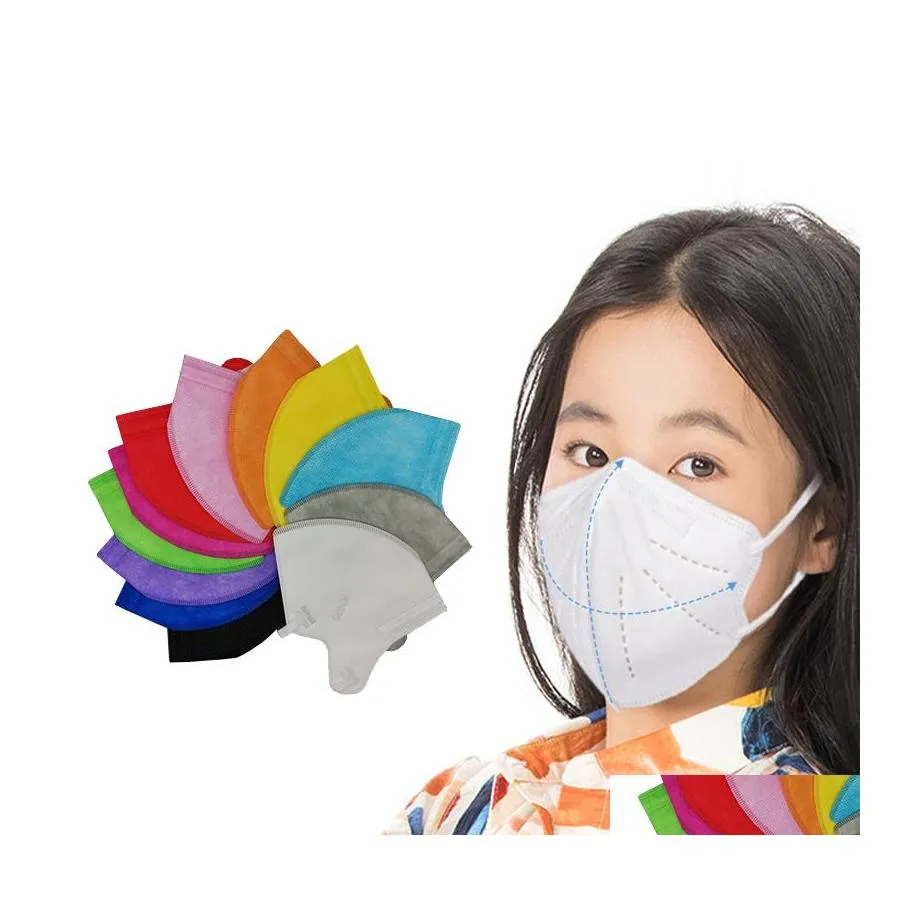 Other Home Garden Kids Mask 5 Layers Face Masks With Individual Package 13 Colors Drop Delivery Dh4Ei