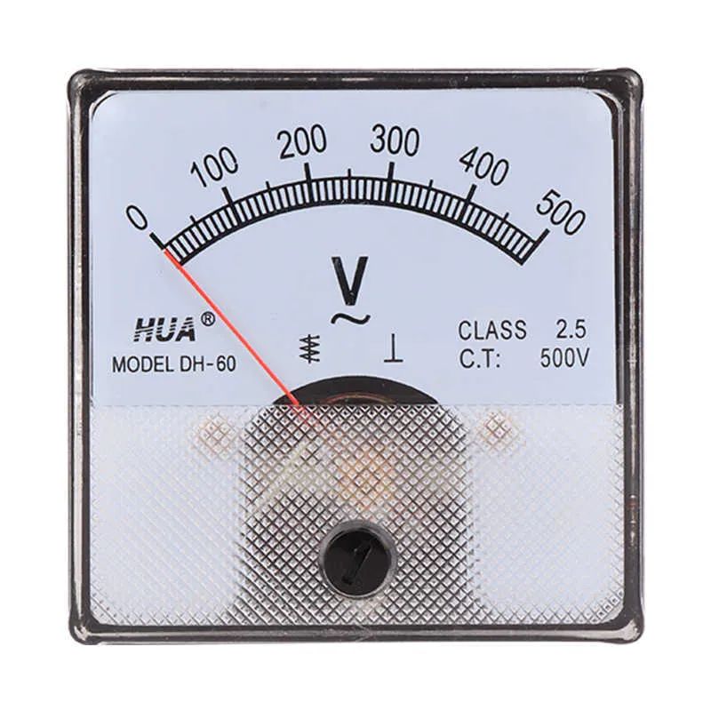 Voltmètre analogique DH-60 AC 5V10V15V20V30V50V100V150V200V300V400V450V500V600V fabricants de compteurs de tension ventes directes