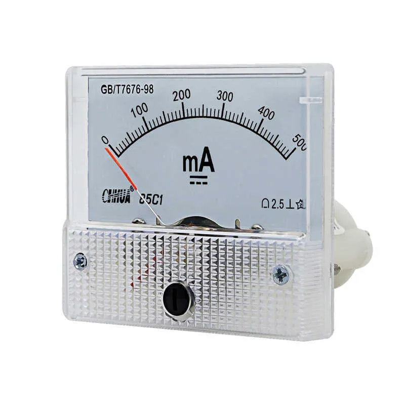 DC Ammeter Panel Meter - 30mA to 200mA Analog Current Tester, 85C1 ...