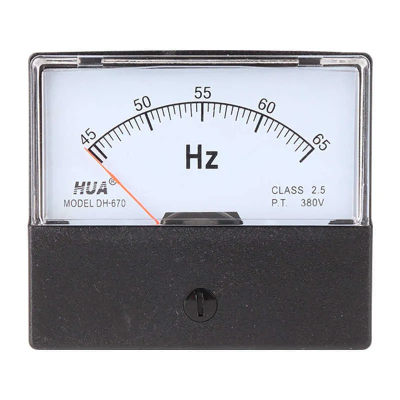 DH-670 AC frequentietabel / Hz-meter / Herzt 45-55Hz 45-65Hz 55-65Hz