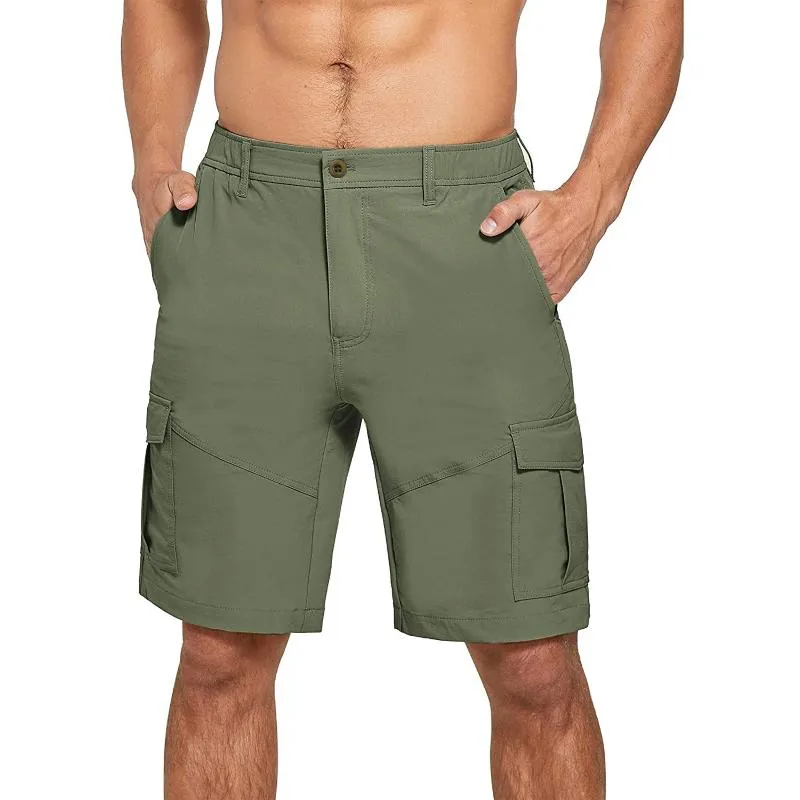 Heren shorts Summer Casual multi-pocket vijfpunts broek broek overalls grote maten solide kleuren shortbeds's mannen's mannen