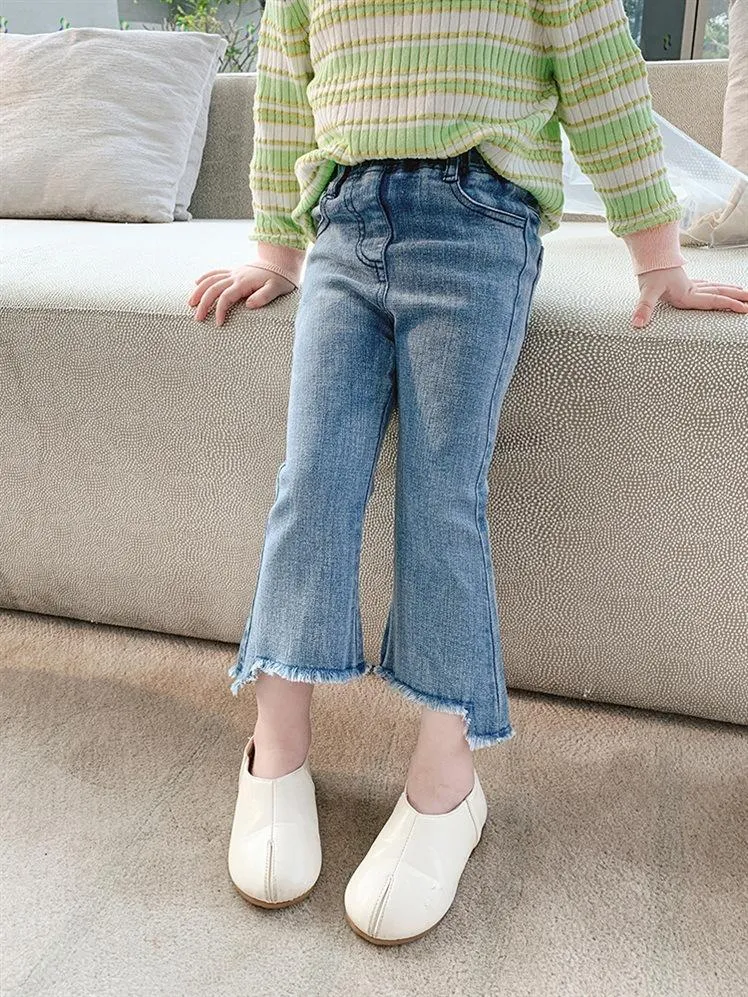 Jeans Girls Feared Spring Autumn Childrehers Slim