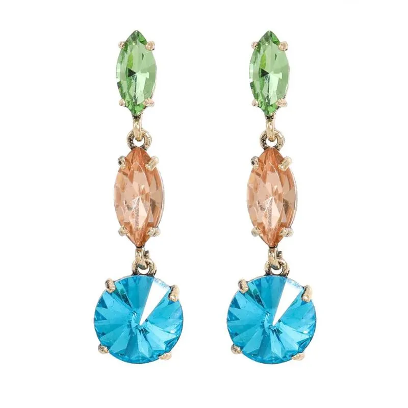 أقراط متدلية عالية الجودة 3Colors Crystal Drop Jewelry Neguredy Lady's Hompts Collections Collections Collection