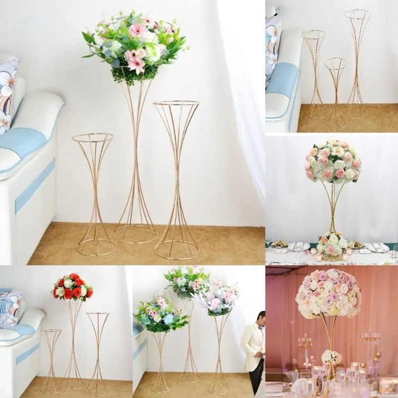 Decorazione per feste 10 pezzi Centrotavola per matrimonio di lusso Fiori Cremagliera Tavolo lungo Plinto per fiori Vaso Colonna in ferro per decorazioni di compleanno per eventi