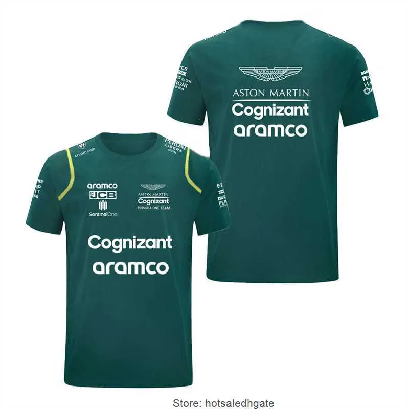 Camisetas de Astons Men's T Shirts f1 Para Hombre y Mujer Camisa Deportiva Con Cuello Redondo y Diseno de Coche de Carreras del equipo