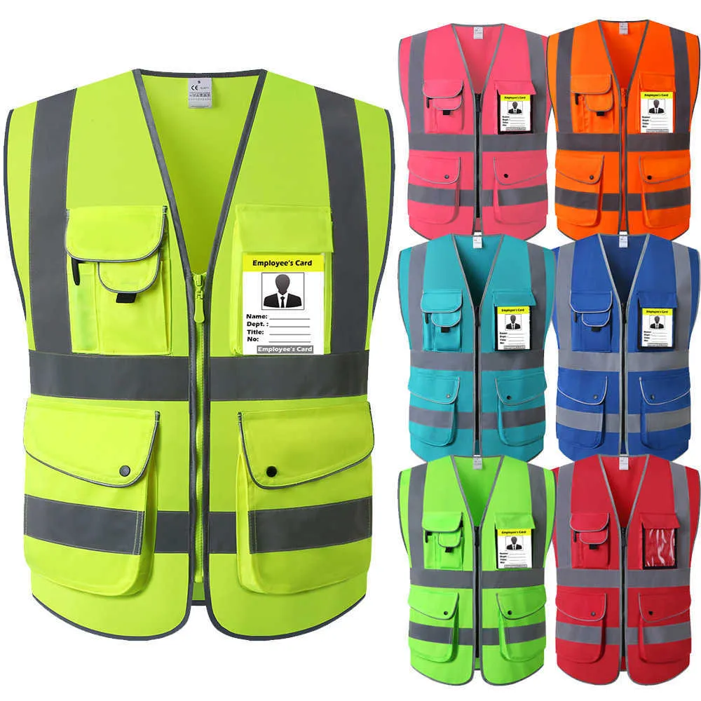 Wholesale Hi Vis Industrial Reflective Safety Vest With Pockets Vest