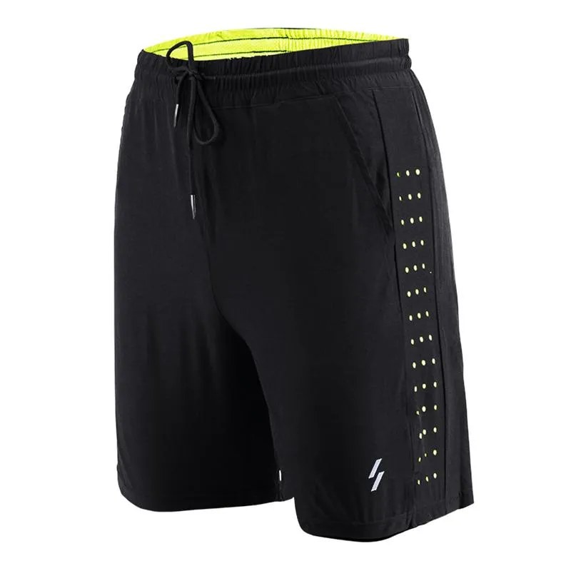 Rennen shorts mannen strand buiten bescherm met zakken fietsen trekkoord reflecterende zomer ademende elastische taille sporten