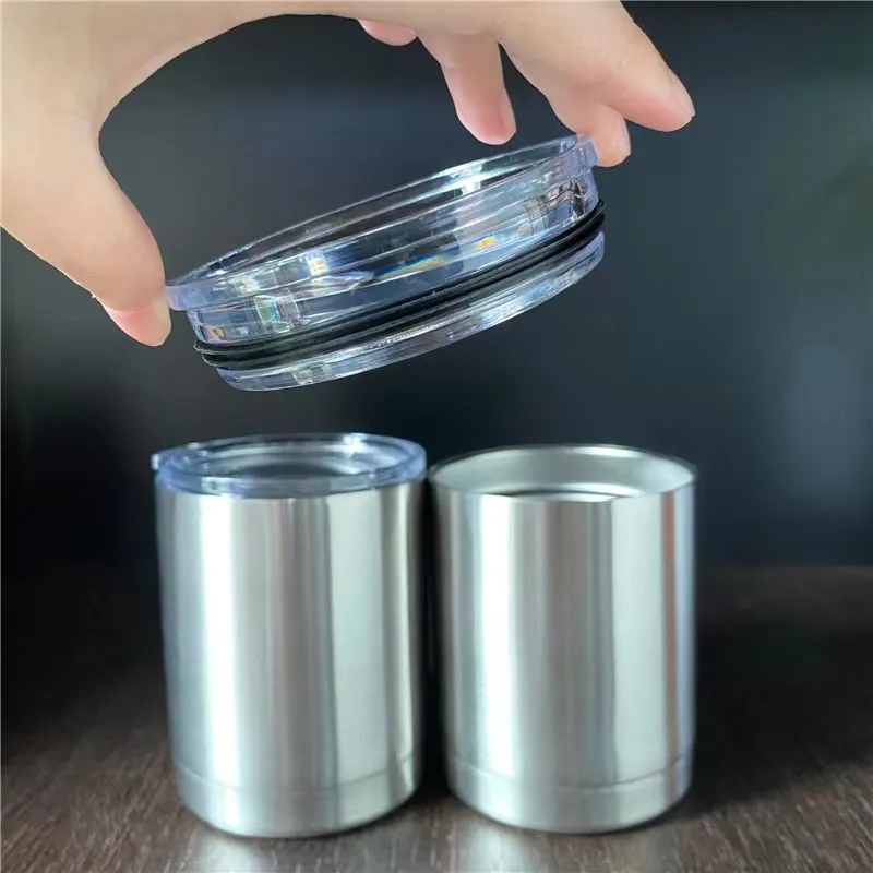 10oz Car Cup Travel Mug Straight Tumbler Stainless Steel Double Wall Vacuum Drinkware with Lid 001