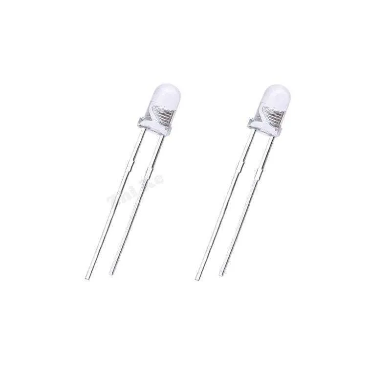 50pcs/lot F3 Ultra Bright 3MM Round Water Clear Green/Yellow/Blue/White/Red LED Light Lamp Emitting Diode Dides Kit