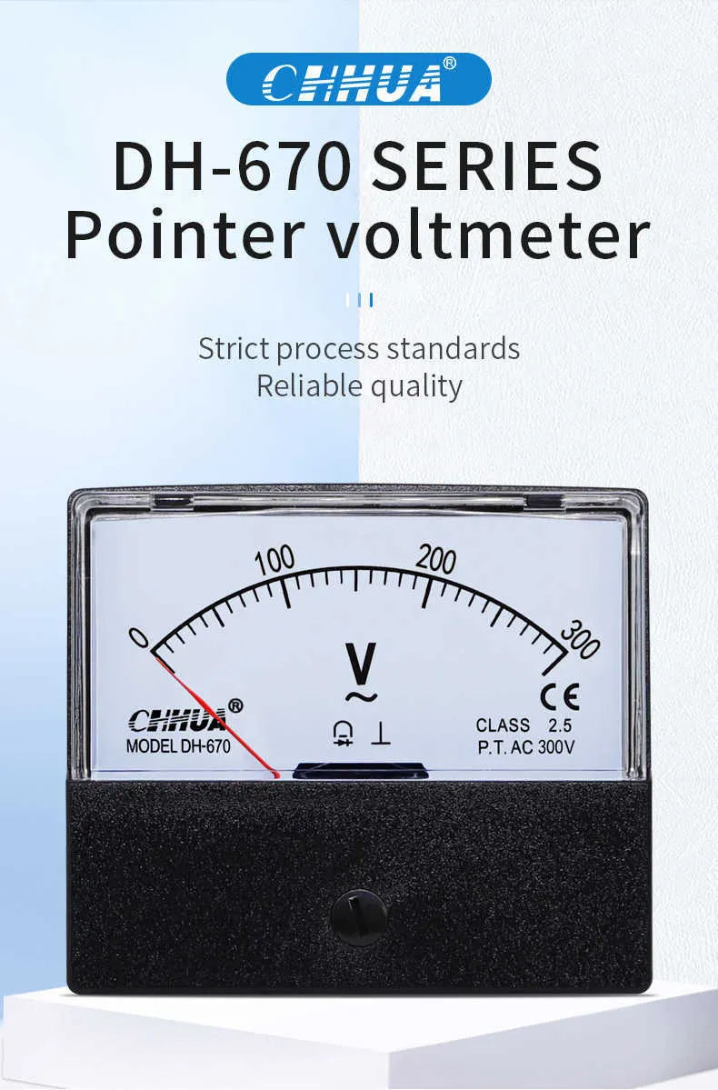 Wholesale DH 670 Analog Volt Meter Gauge For Circuit Testing AC Panel