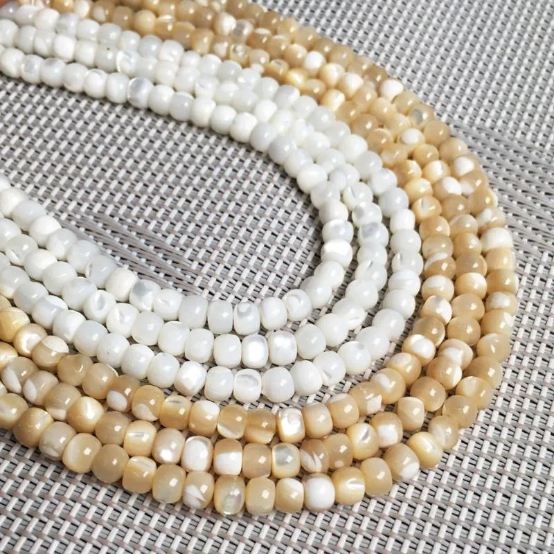 Perline Altro Conchiglia naturale Forma di colonna Perlina di isolamento allentata per creazione di gioielli Accessori per collane fai da te Altro