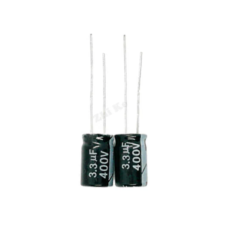 30pcs/lote 400V 3.3UF 8*12 Capacitor eletrolítico de alumínio radial 3300NF 20%