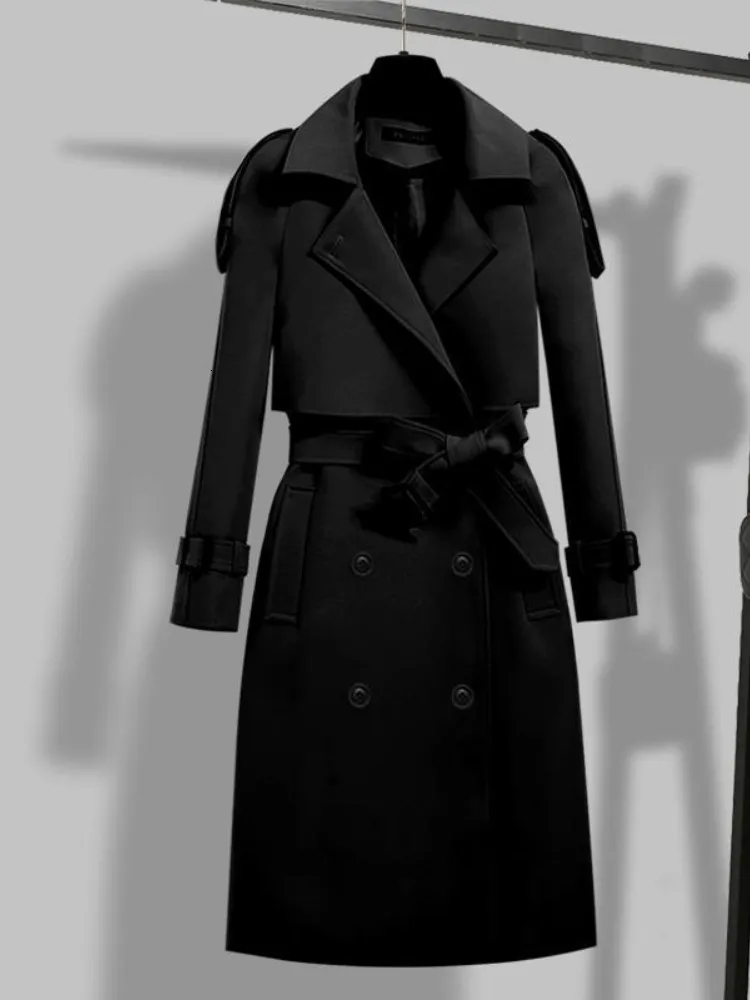 Black long winter buttoned coat 4592 Black long winter buttoned coat 4592