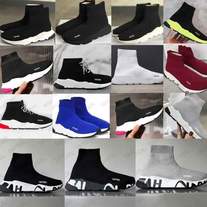 2023 New Designer Fly Knit Socks Sneakers Boots Casual Shoes Plataforma Men Treinadores Meia Casal Sneakers Sock Walking 1.02.0 Sapato de plataforma Running