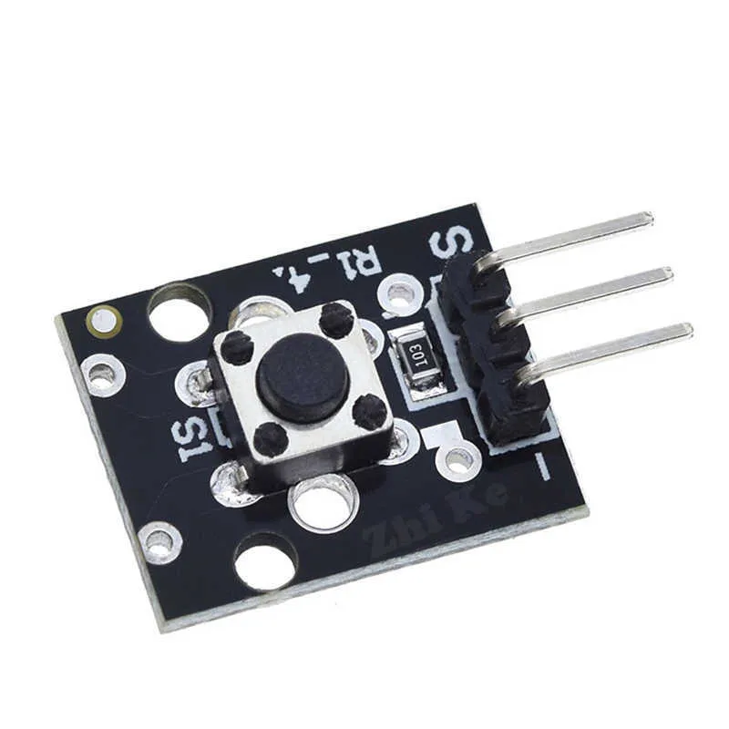 DC12V KY-004 3PIN-knappnyckelomkopplare Sensormodul för Arduino DIY Starter Kit 6*6*5mm 6x6x5mm KY004