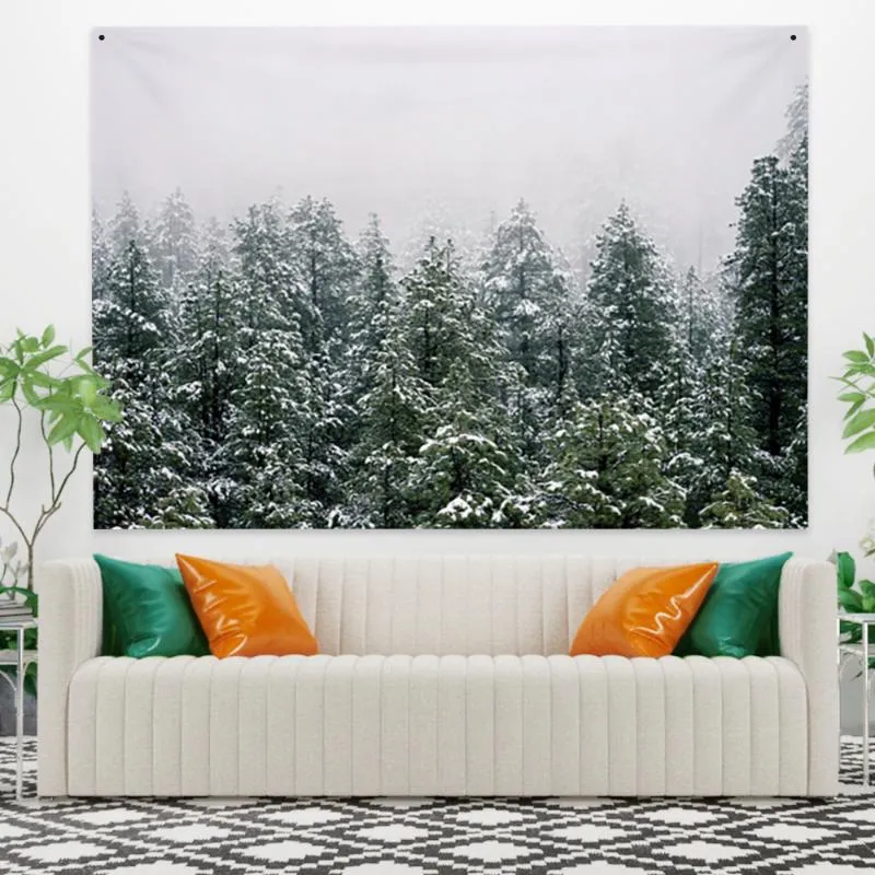 Tapestries Beautiful Natural Forest Landscape Printing Tapestry Wall Art Decor Bohemian Large Hanging Home Living Room Bedroom