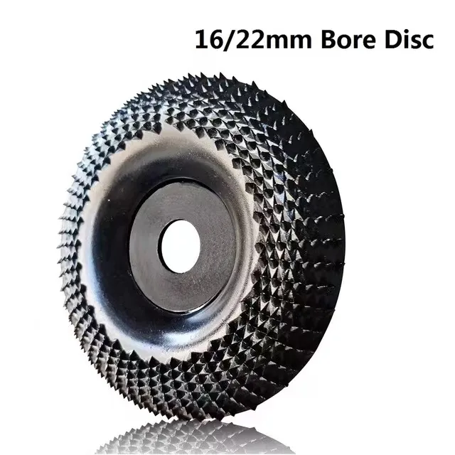 4 Inch Angle Grinder Wood Carving Disc Woodworking Grinding Shaping Wheel Abrasive Rotary Tool for 16/22mm Bore Angle Grinders