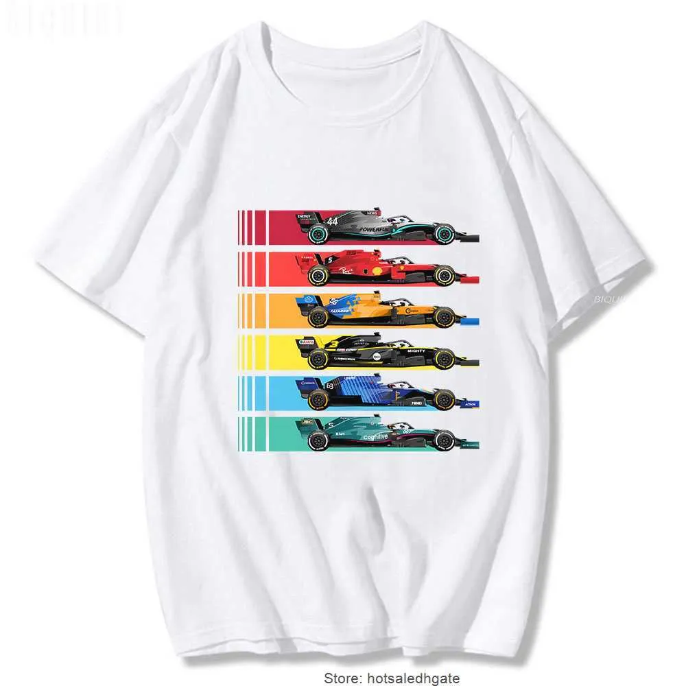 Formula 1 Racing T Shirts Fans Mens Tops Large Size 100% Cotton All Ayrton Senna Sennacars Car Team Tees Male Homme Camisa Fitness