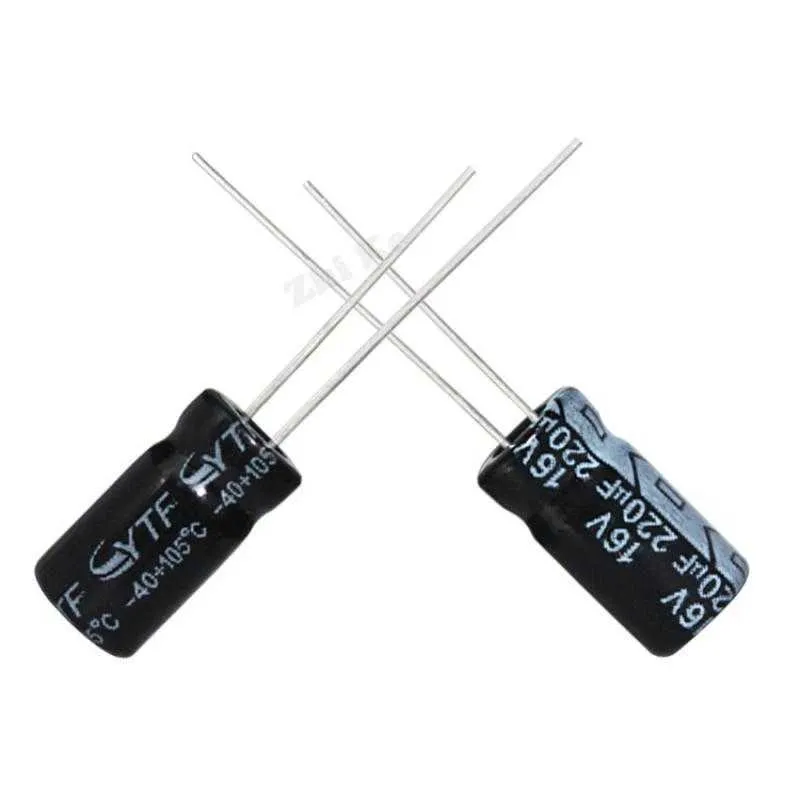 20PCS 220UF 16V Aluminum Electrolytic Capacitor 16 V / 220 UF Size 6*12MM