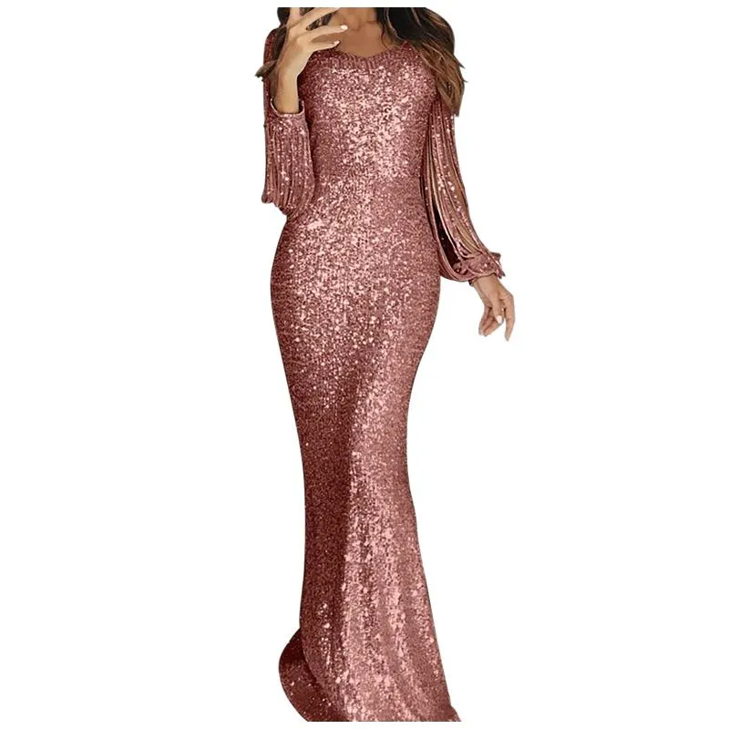 Повседневные платья 2023 Сексуальные V-образные русалка вечернее платье для вечеринки Длиное формальное платье выпускного вечера