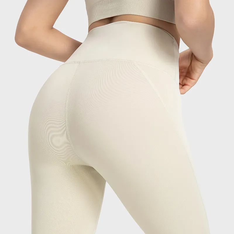 L352 PA66 YARN FABRIC YOGA PANTS NO NO T-LINE HIGH RISE PANT NUDE SENSEレギンス