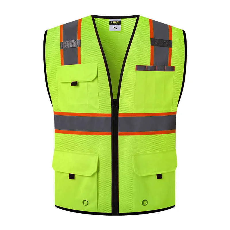 Wholesale Industrial Reflective Safety Vest Two Tone Mesh Safety Vest